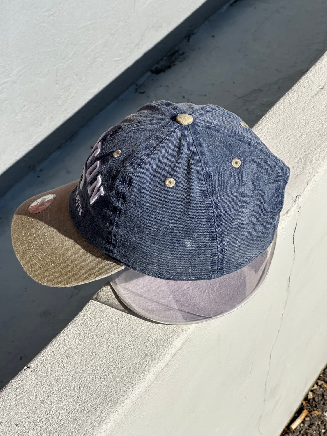 [F] 빈티지 로고 투톤 볼캡 모자 상품이미지3