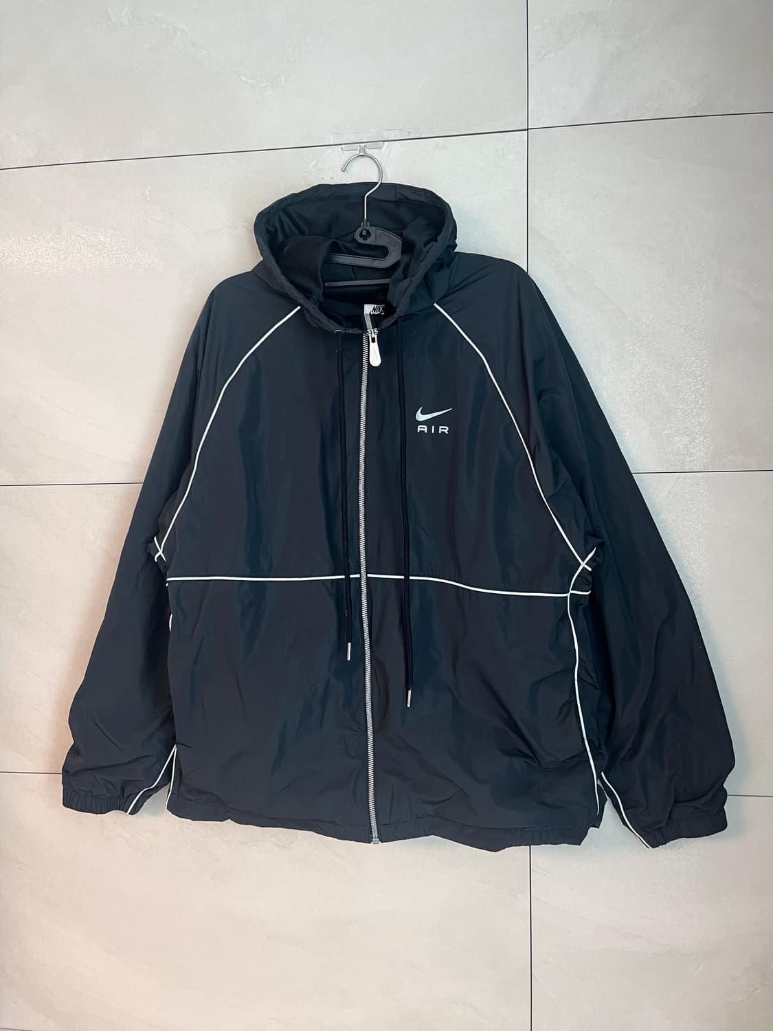 나이키 에어 풀 집 후드 우븐 바람막이 블랙 [L/100] 상품이미지5