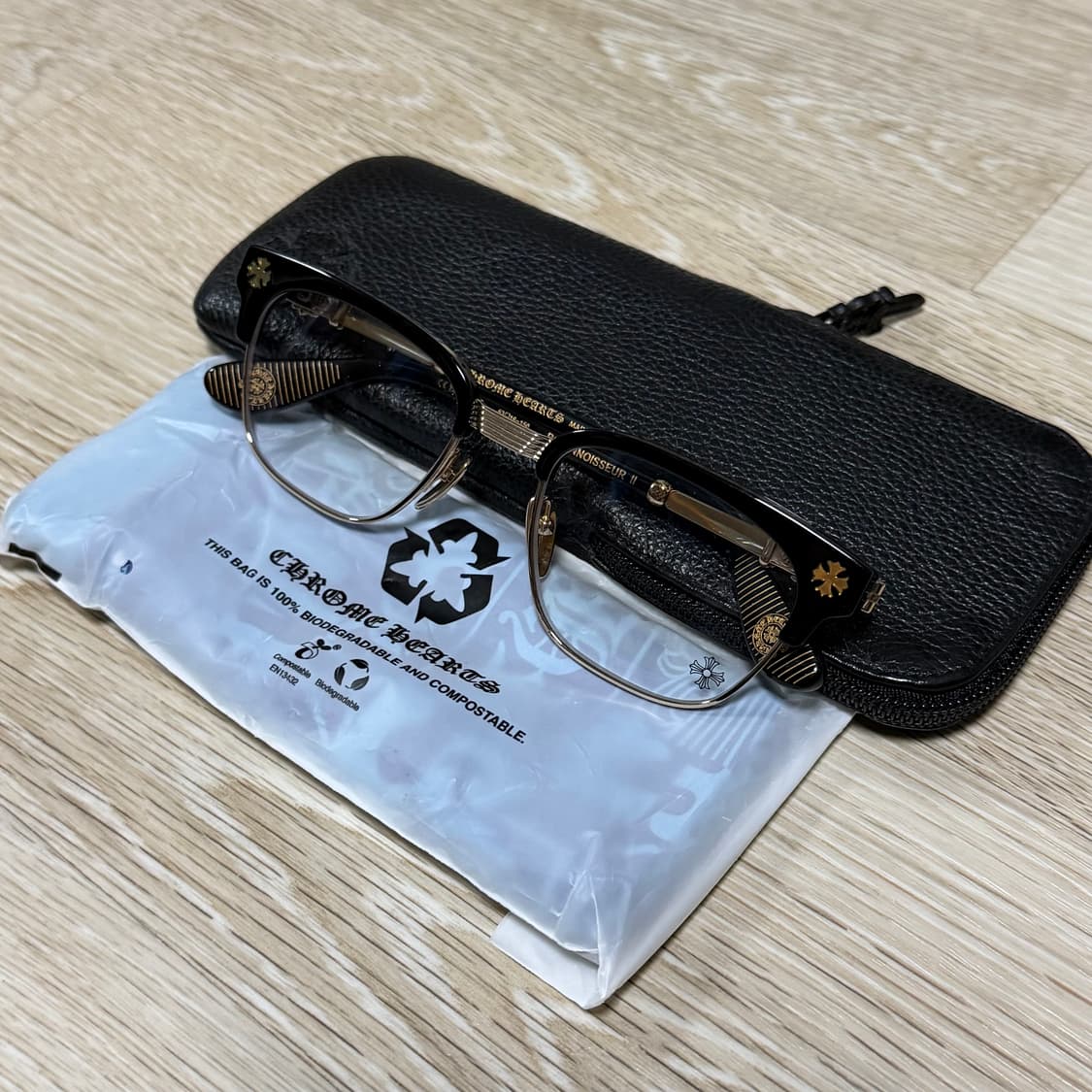 [S+급/53mm] 크롬하츠 보넨노이슈어 2 안경 블랙/골드 상품이미지3