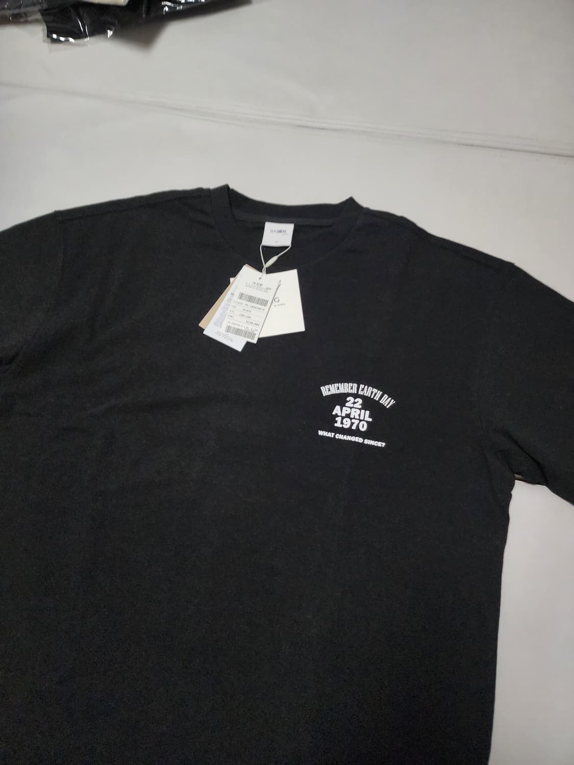 지이크블랙웨이스티드웨이브프린팅반팔티셔츠100 상품이미지2