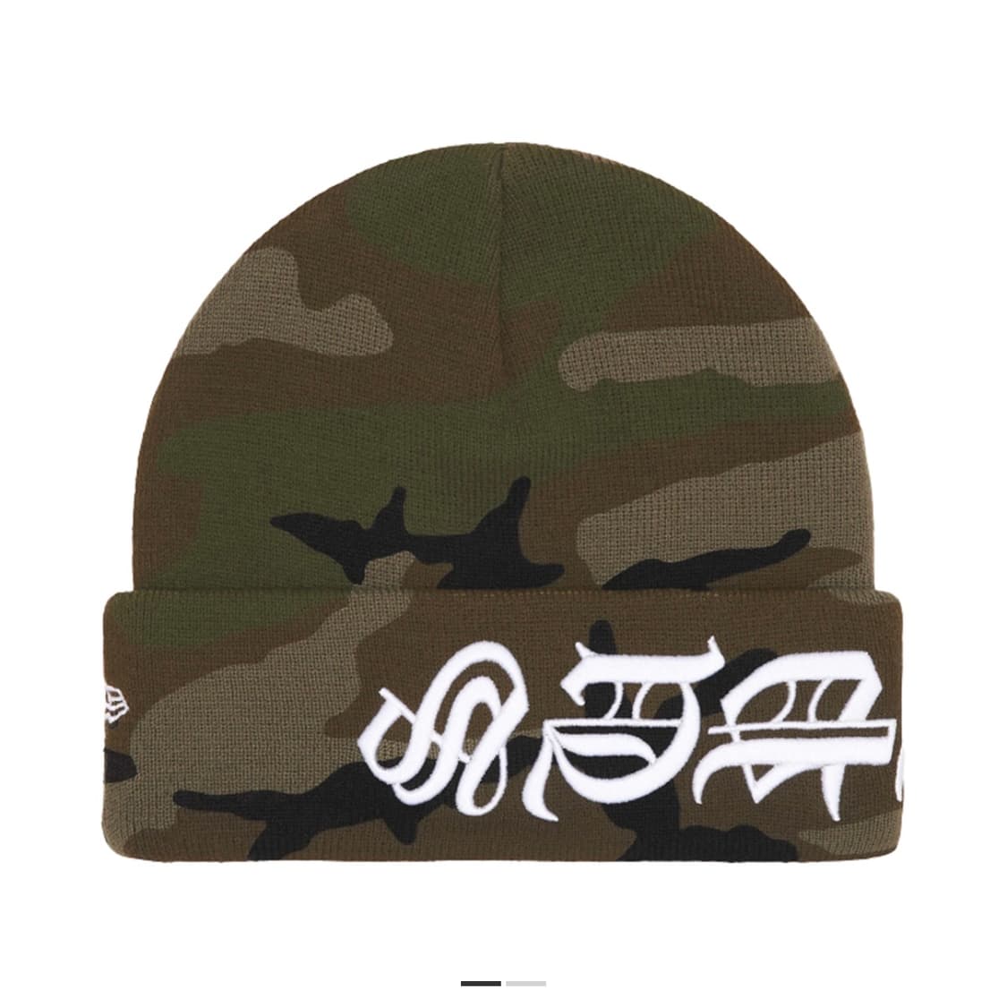 슈프림 뉴에라 블랙레터 비니 우드랜드 카모 - 25SS 상품이미지2