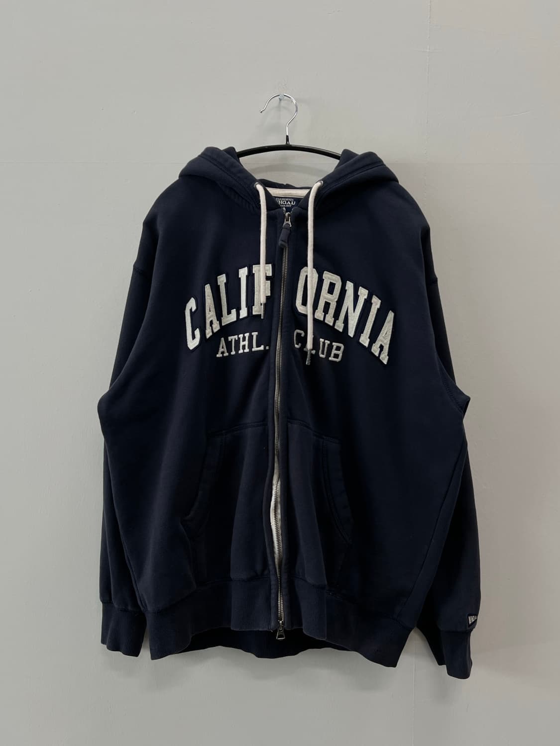 (L) 후아유 패치 로고 후드집업 네이비 상품이미지2