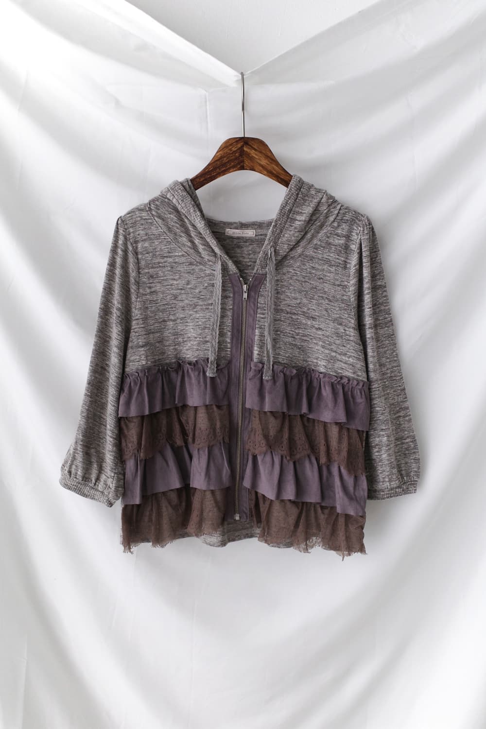 cancan frill hood zip-up 상품이미지1