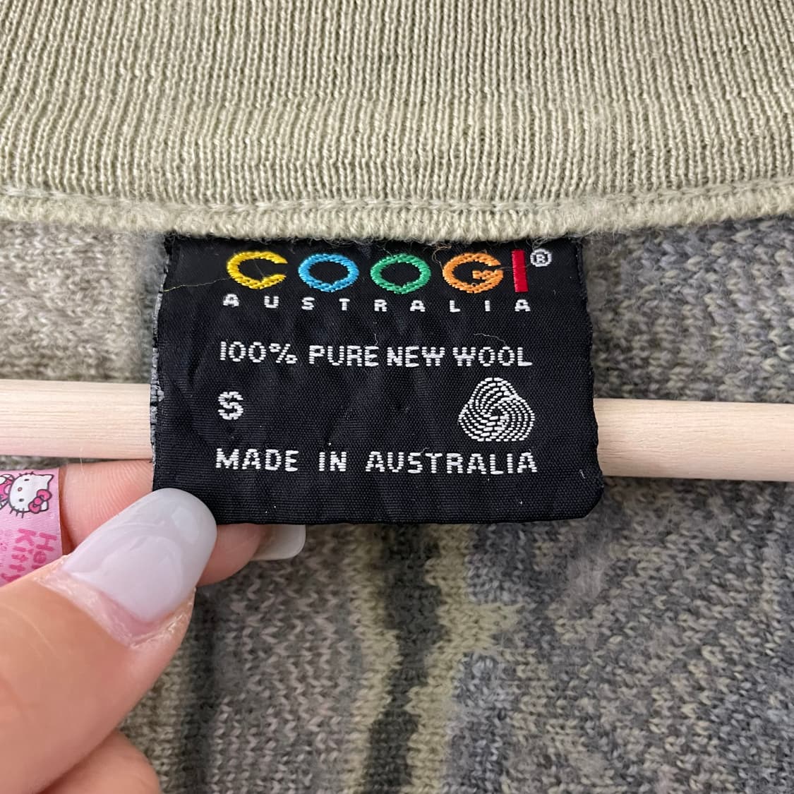 쿠지 올리브 배색 케이블 가디건 상품이미지6