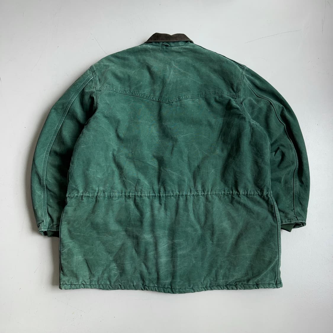 칼하트 헤비 덕 초어 페이드 워싱 워크자켓 그린 상품이미지3