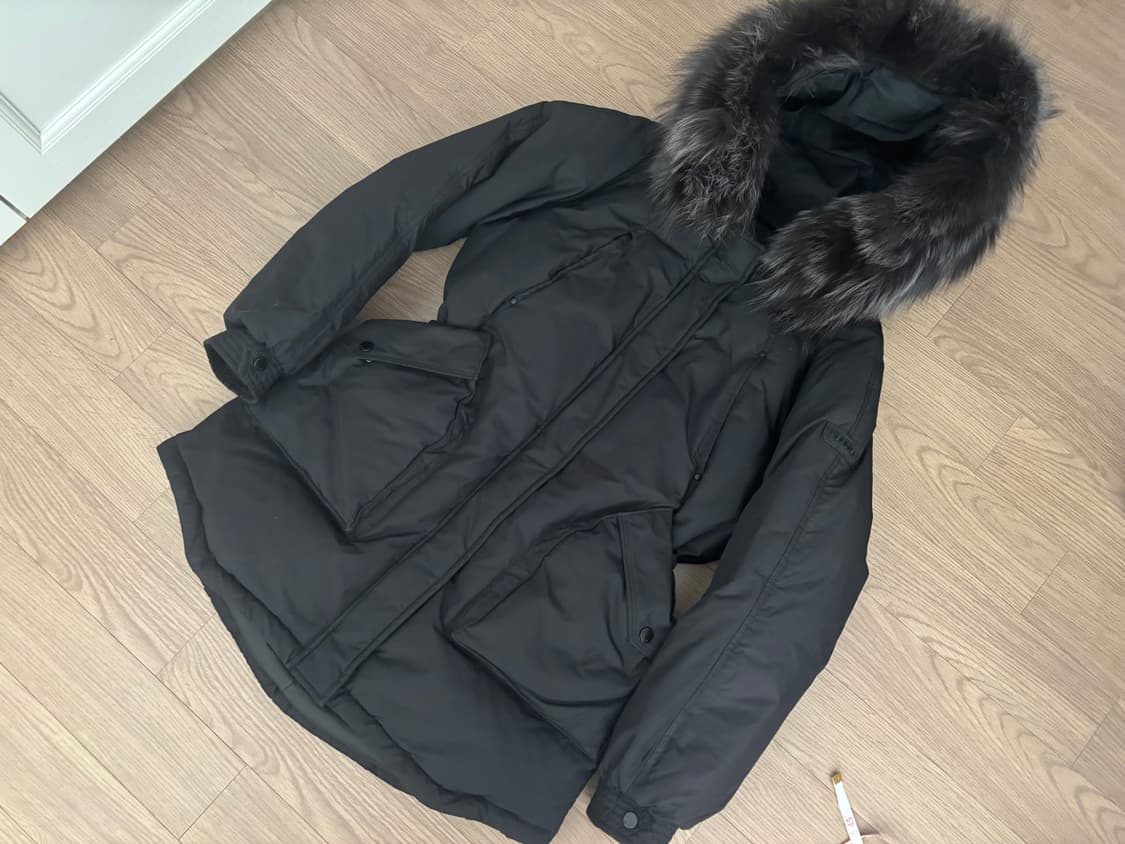 에고이스트 구스다운 폭스퍼 중기장 야상형 패딩 55 상품이미지1