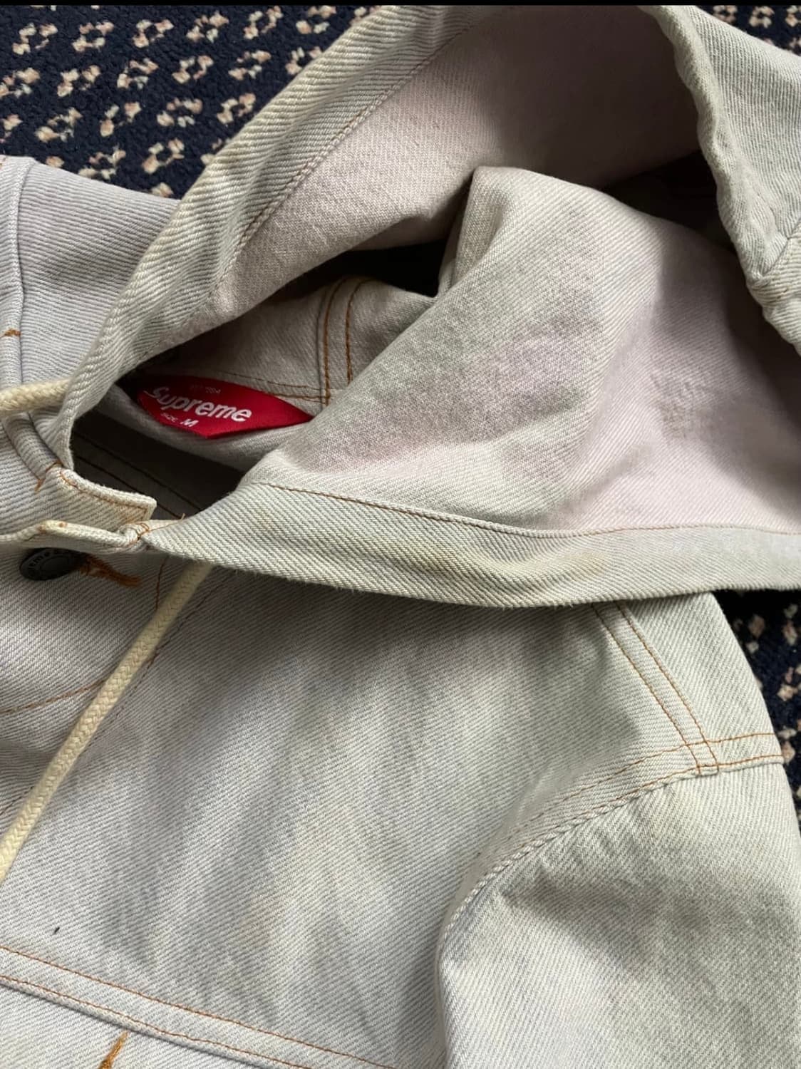 슈프림 데님 후드자켓(M) 상품이미지6