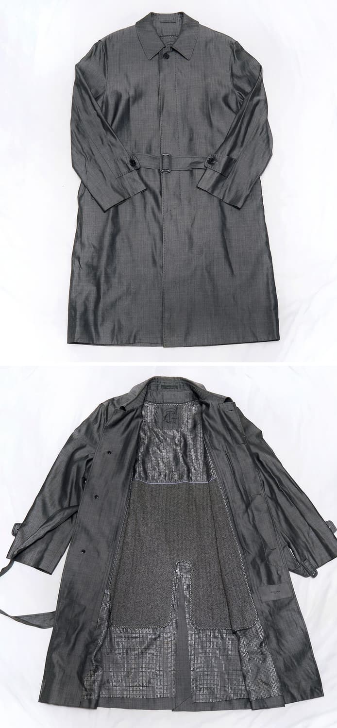 지방시 (GIVENCHY) 실크 울헤링본 클래식 벨티드 코트 (100+) 상품이미지3