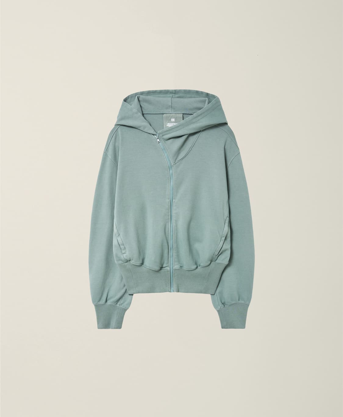 MENS GARMENT DYED CURVED 후드집업  상품이미지1