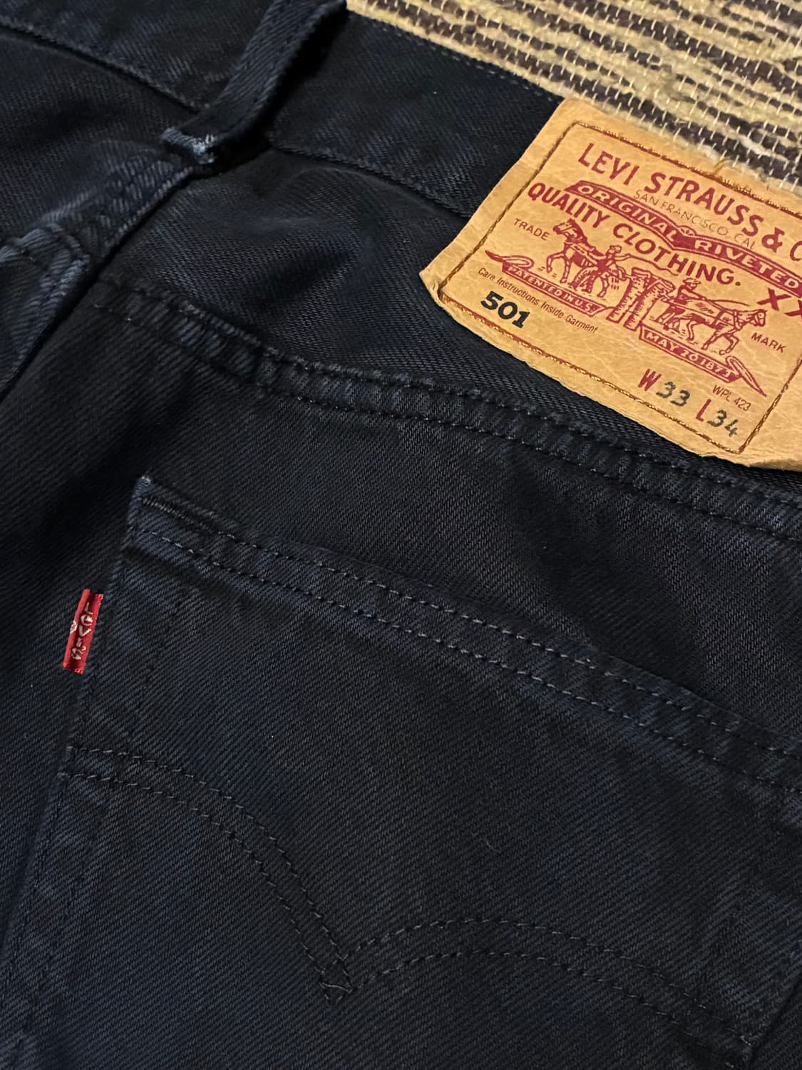 (32)00s 빈티지 리바이스 501 흑청 데님 블랙진 청바지 상품이미지7