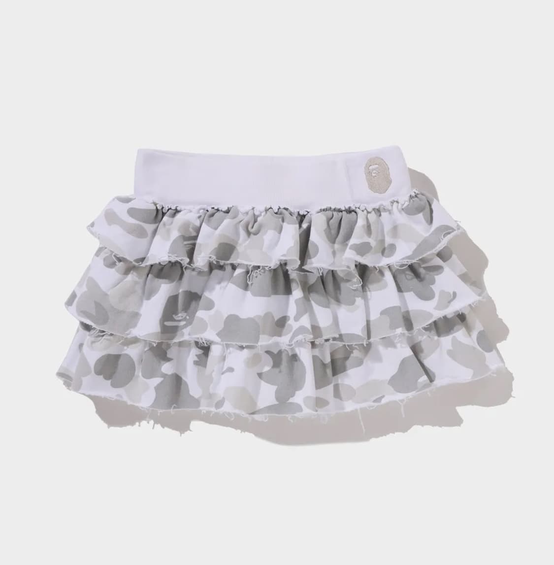 베이프 컬러 카모 러플 스웨트 스커트 S 상품이미지1