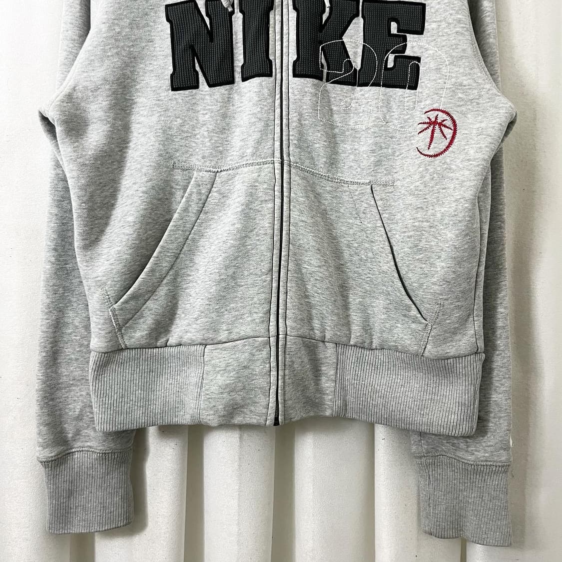 나이키 그레이 빅로고 후드 집업 상품이미지3