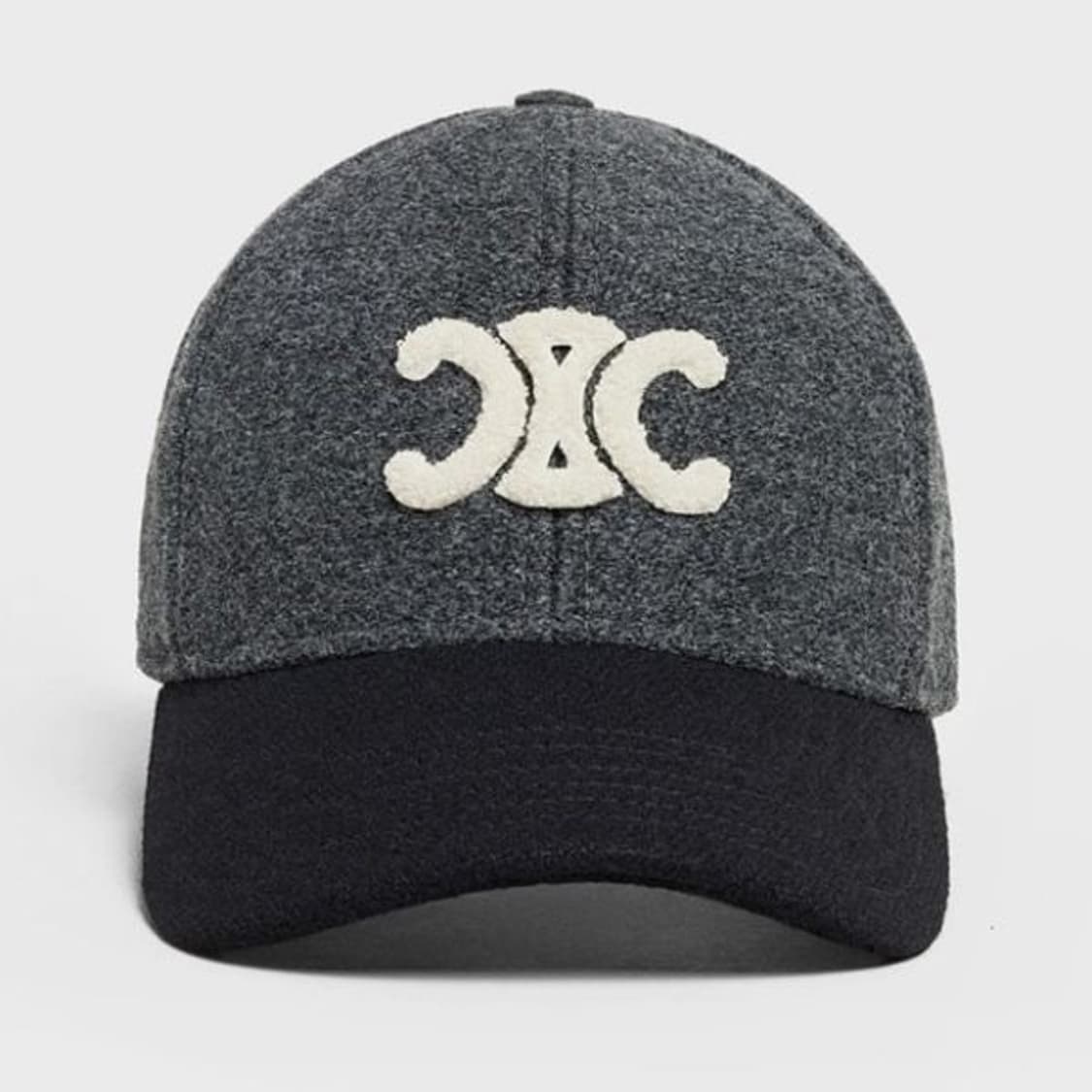 셀린느 울 트리옹프 베이스볼 캡 그레이 블랙 상품이미지1