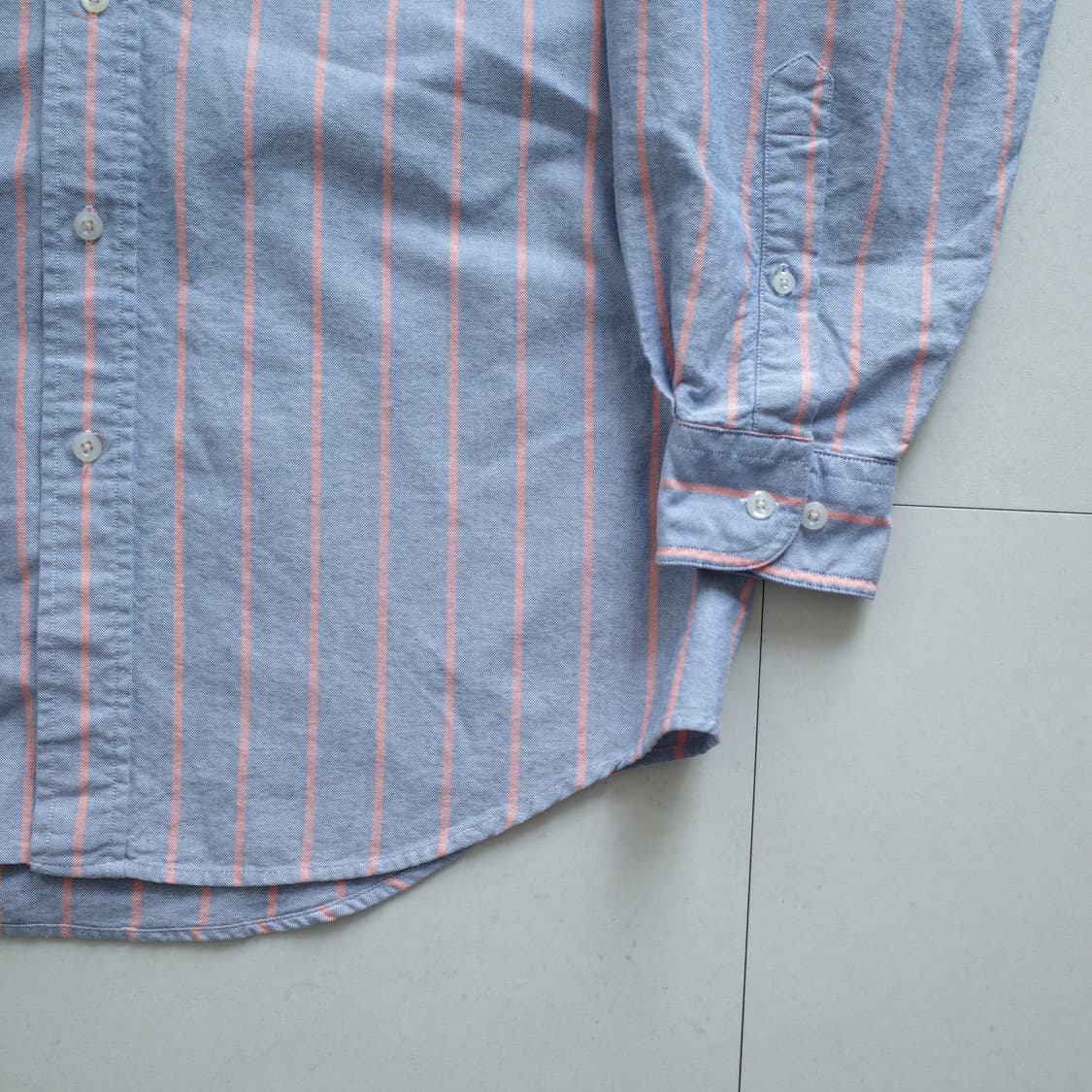 90s 빈티지 노티카 J-CLASS 스트라이프 옥스포드 셔츠 M 상품이미지4