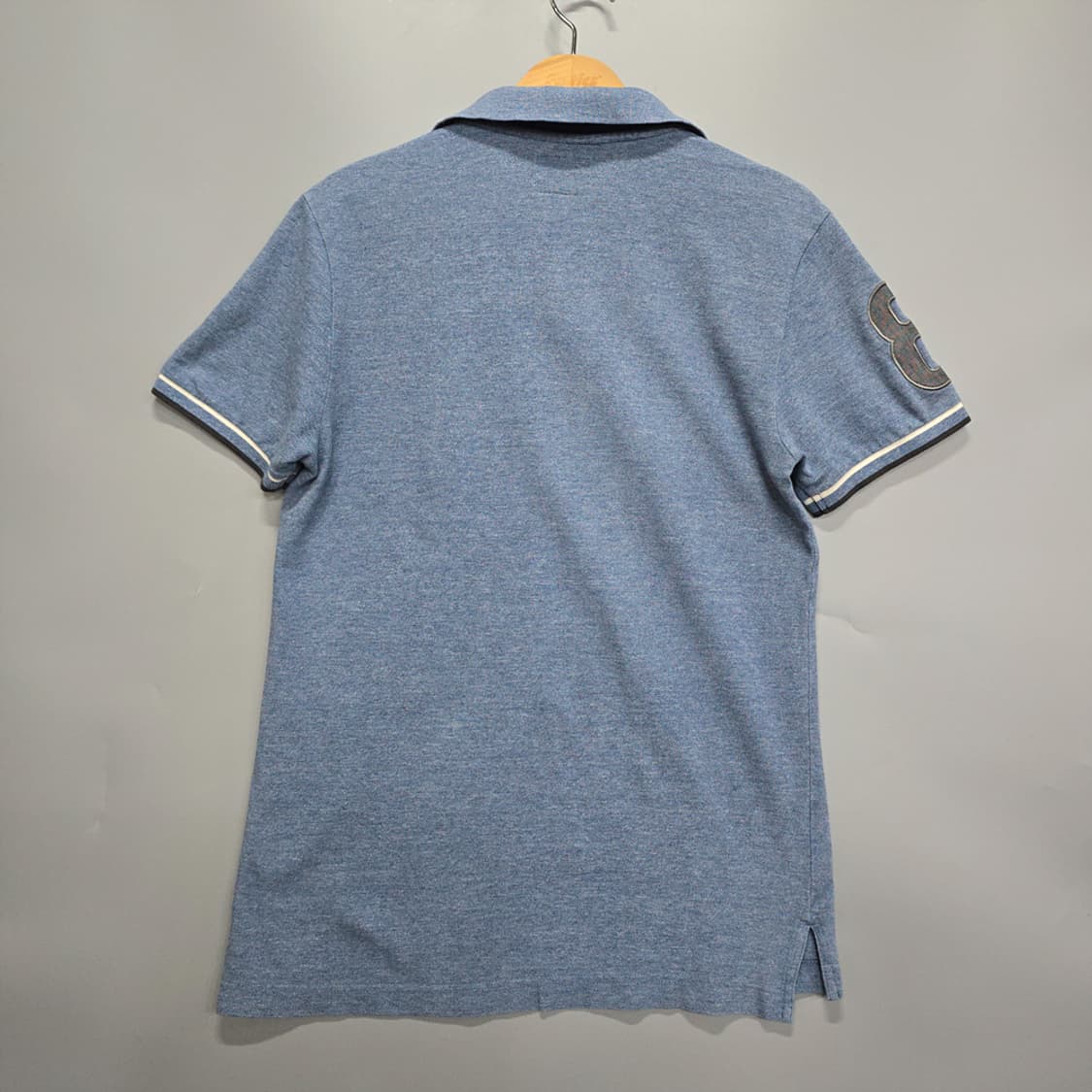 헤지스(HAZZYS) 브리티시 퍼피 자수 슬림핏 카라티 100 상품이미지4