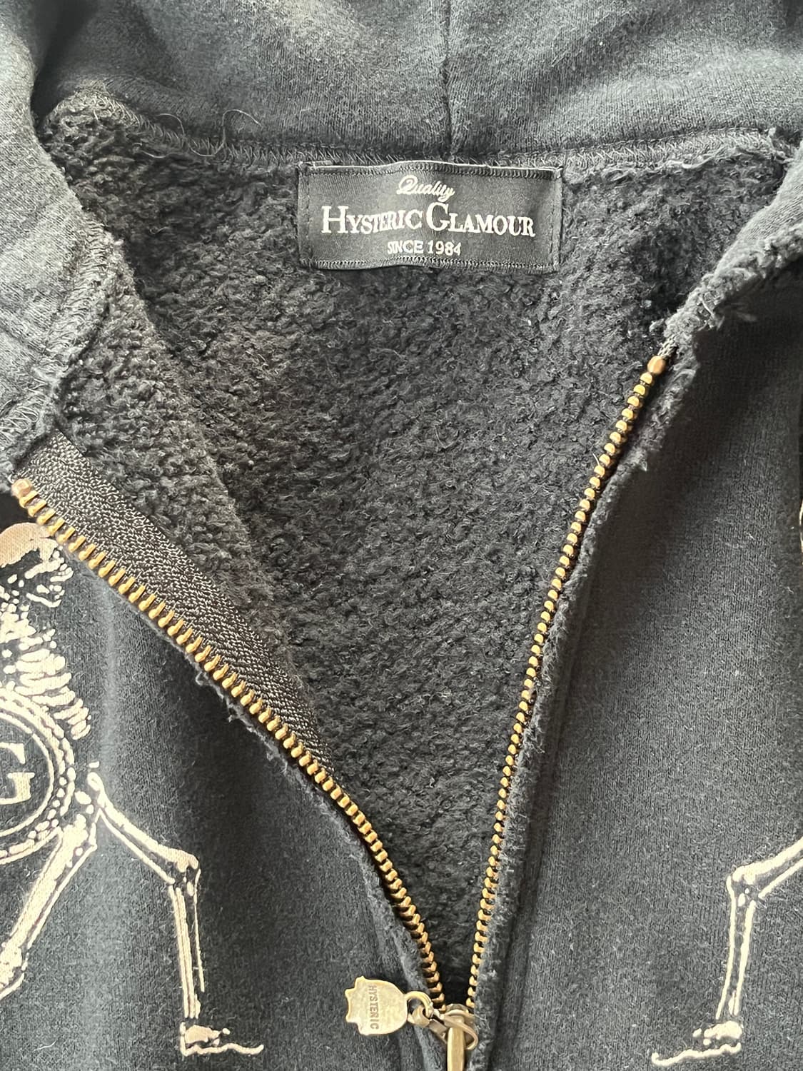 (초레어) 히스테릭 글래머 스컬 그래픽 스컬 참 스터드 후드집업 상품이미지6