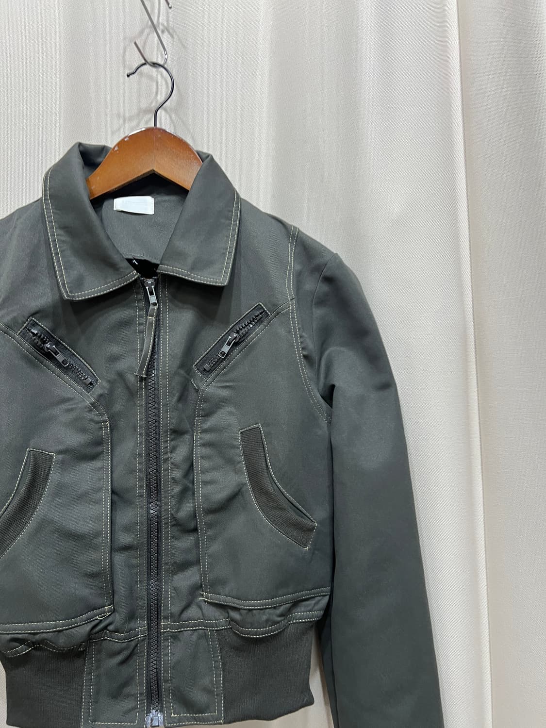 빈티지 여성 크롭 블루종 자켓 상품이미지4