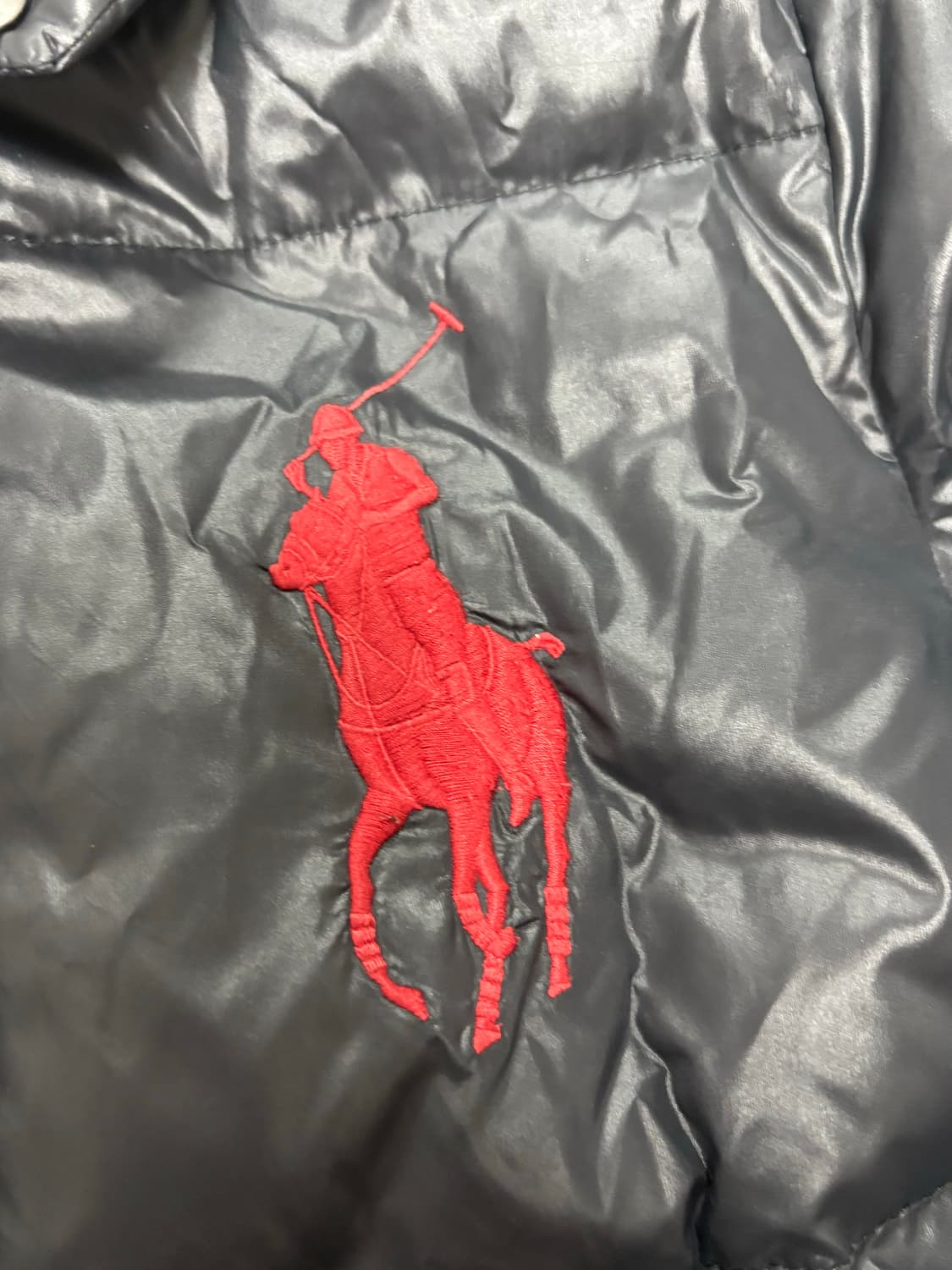 폴로 랄프로렌 유광패딩, 레드포니 오리털 패딩 M 상품이미지5