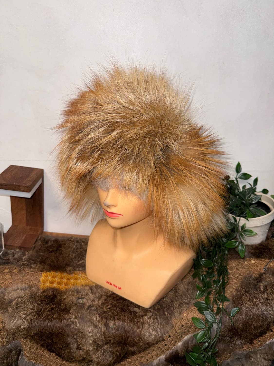 Mixed brown hairy trapper hat 상품이미지3