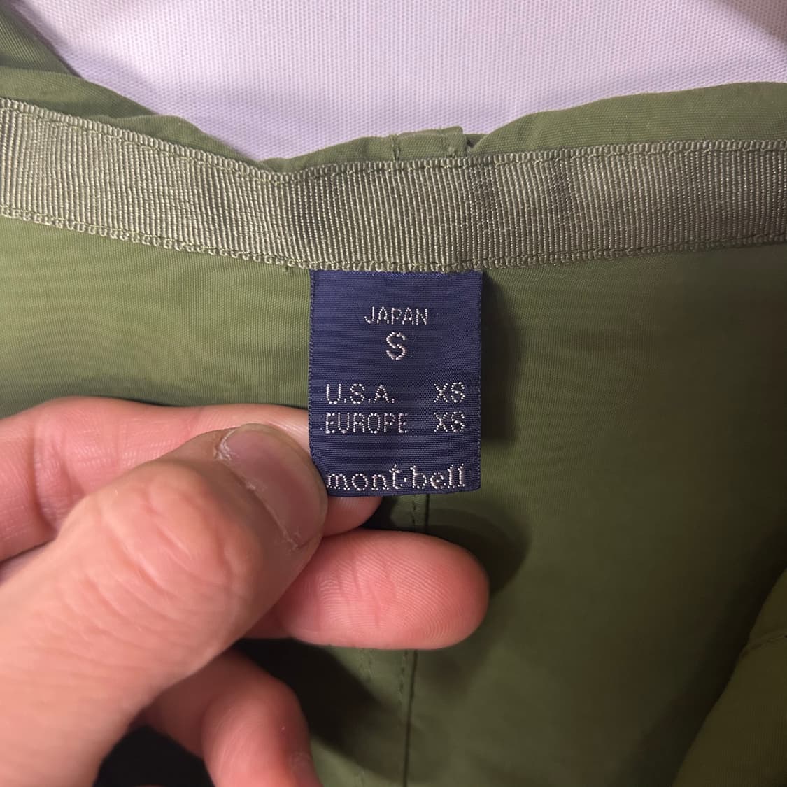 [mont-bell] 몽벨 카키 후드 바람막이 자켓 상품이미지5