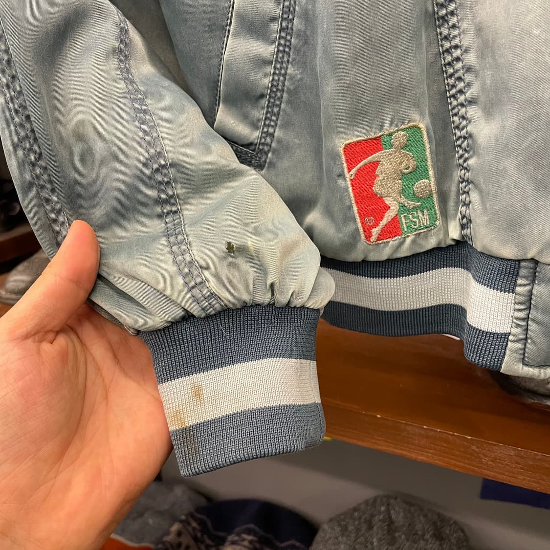 Rare! 80s 라치오 SS 세리에A 이탈리아 자수 풋볼팀 바시티 자켓 상품이미지8