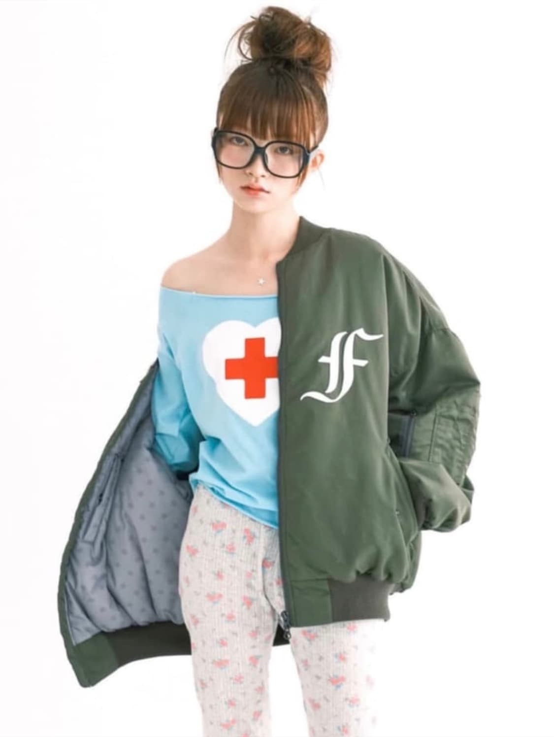 샵페어리 봄버자켓 카키 상품이미지1