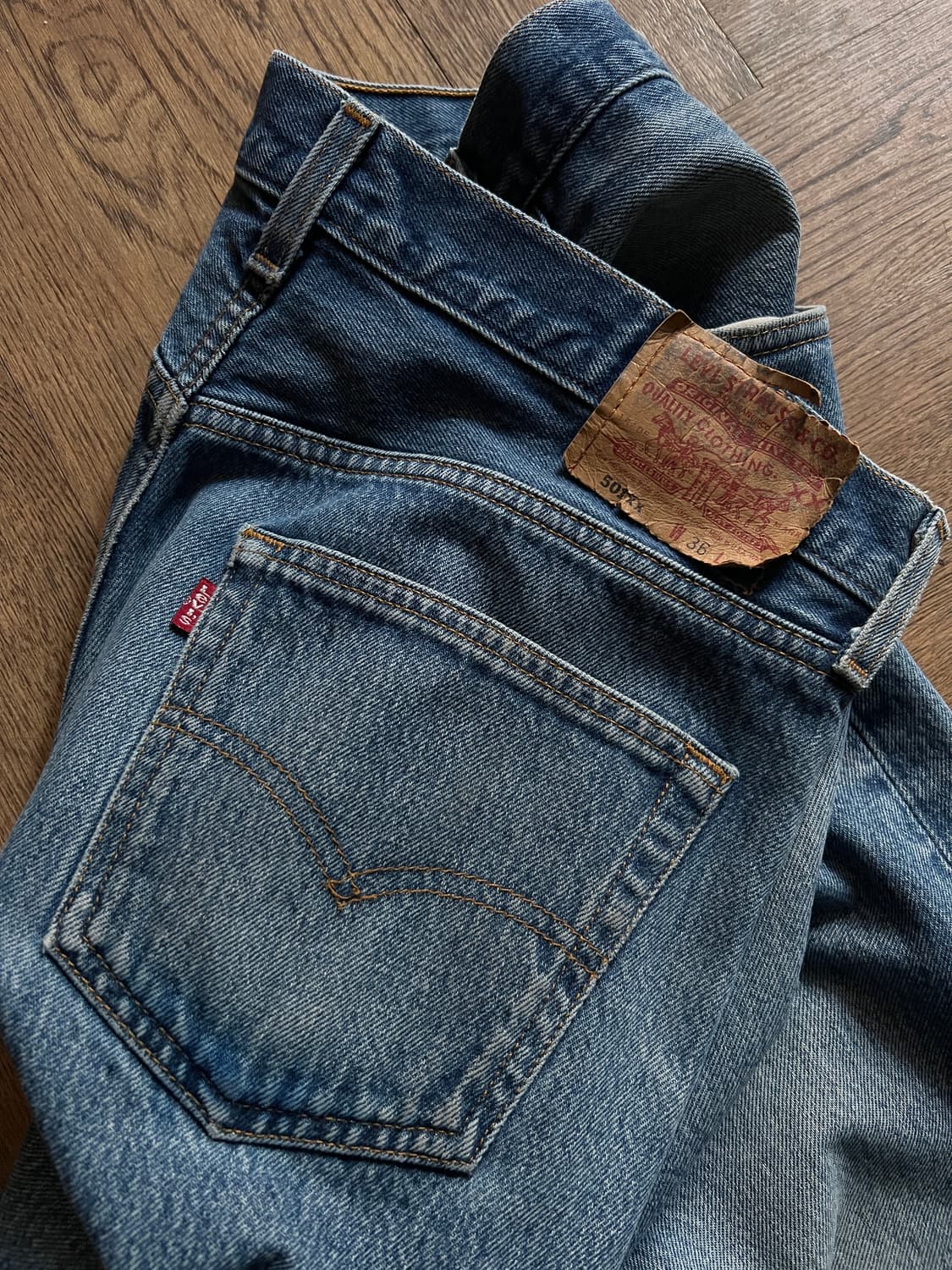 [36]00's 리바이스 501XX 발렌시아 555팩토리 데님 팬츠 상품이미지6