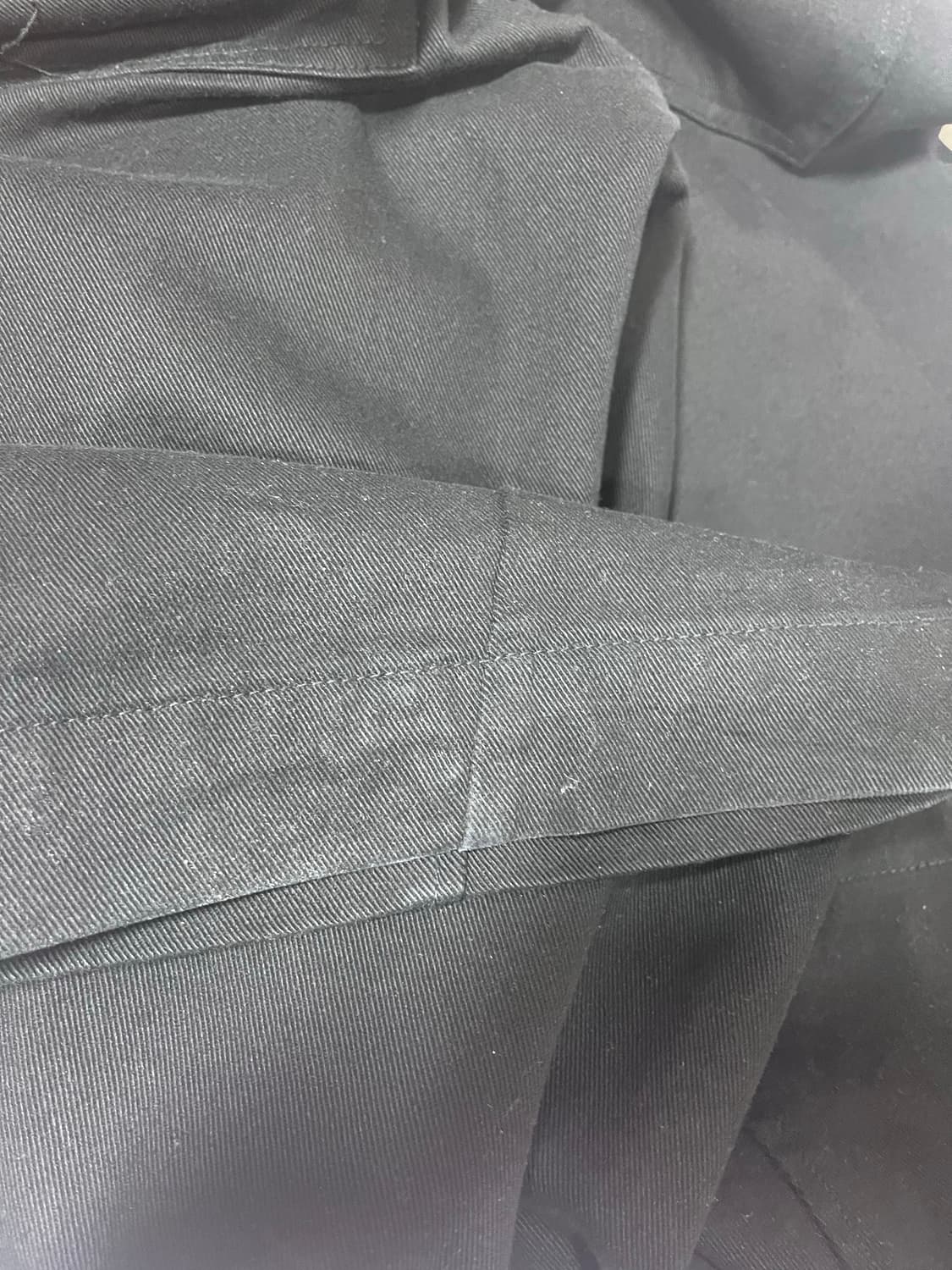 시그니처 트위스트 커브드 코튼 팬츠 블랙 L 상품이미지3