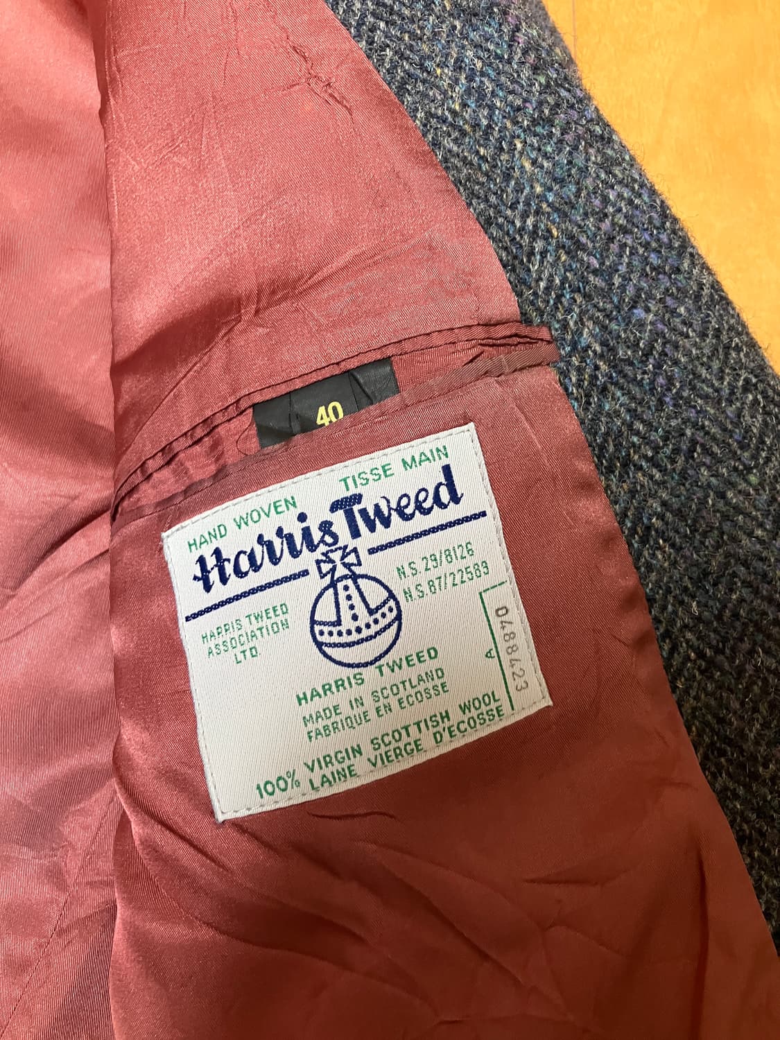 빈티지 해리스 트위드(Harris Tweed)자켓 - 투 버튼  상품이미지4