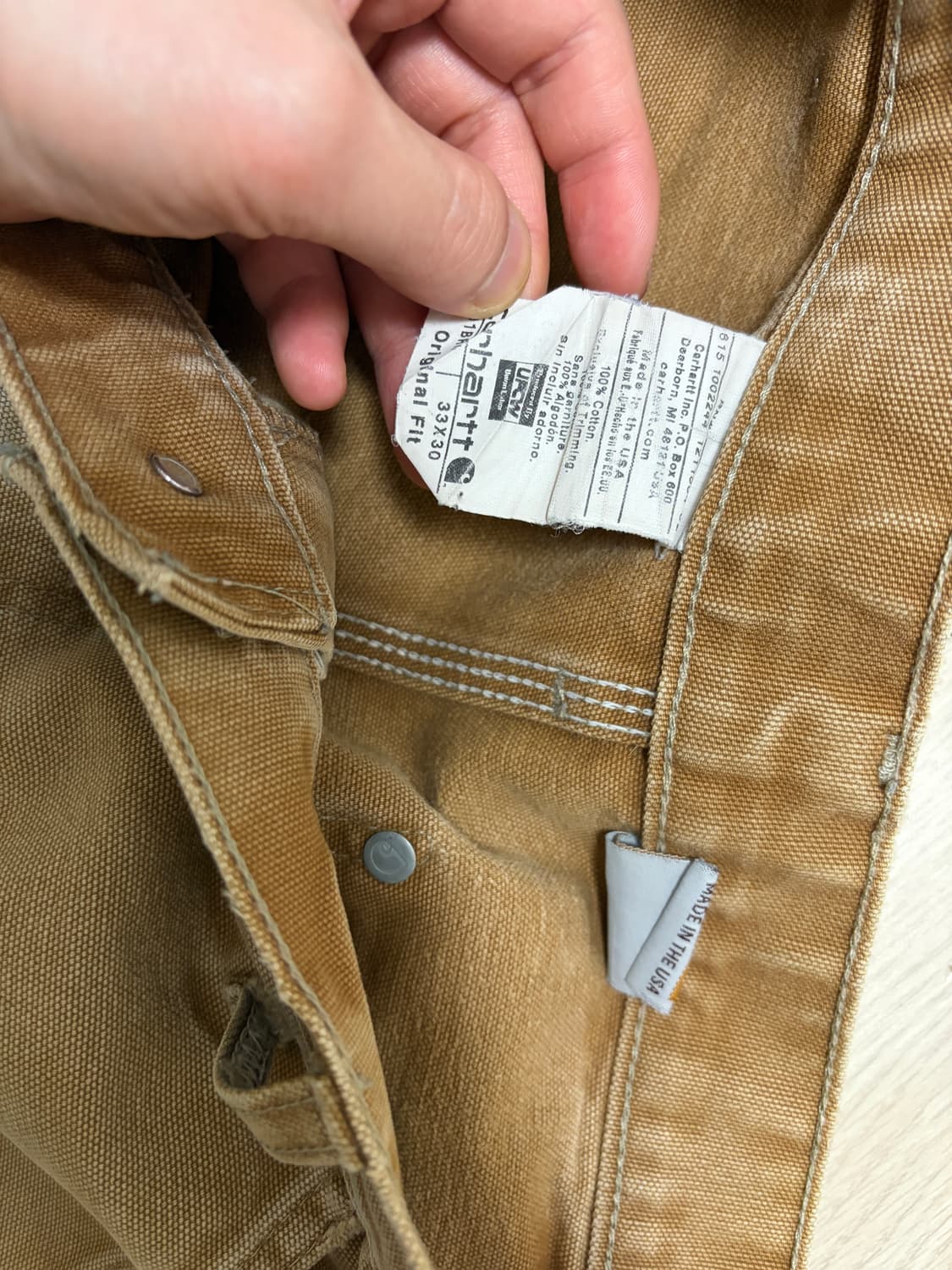 빈티지 USA 칼하트 더블니 브라운 33x30 상품이미지9