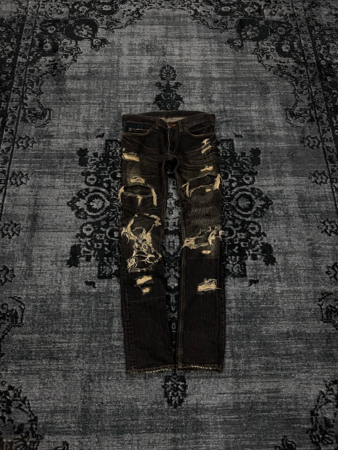 Tetei 00s archive distressed grunge deni 상품이미지2