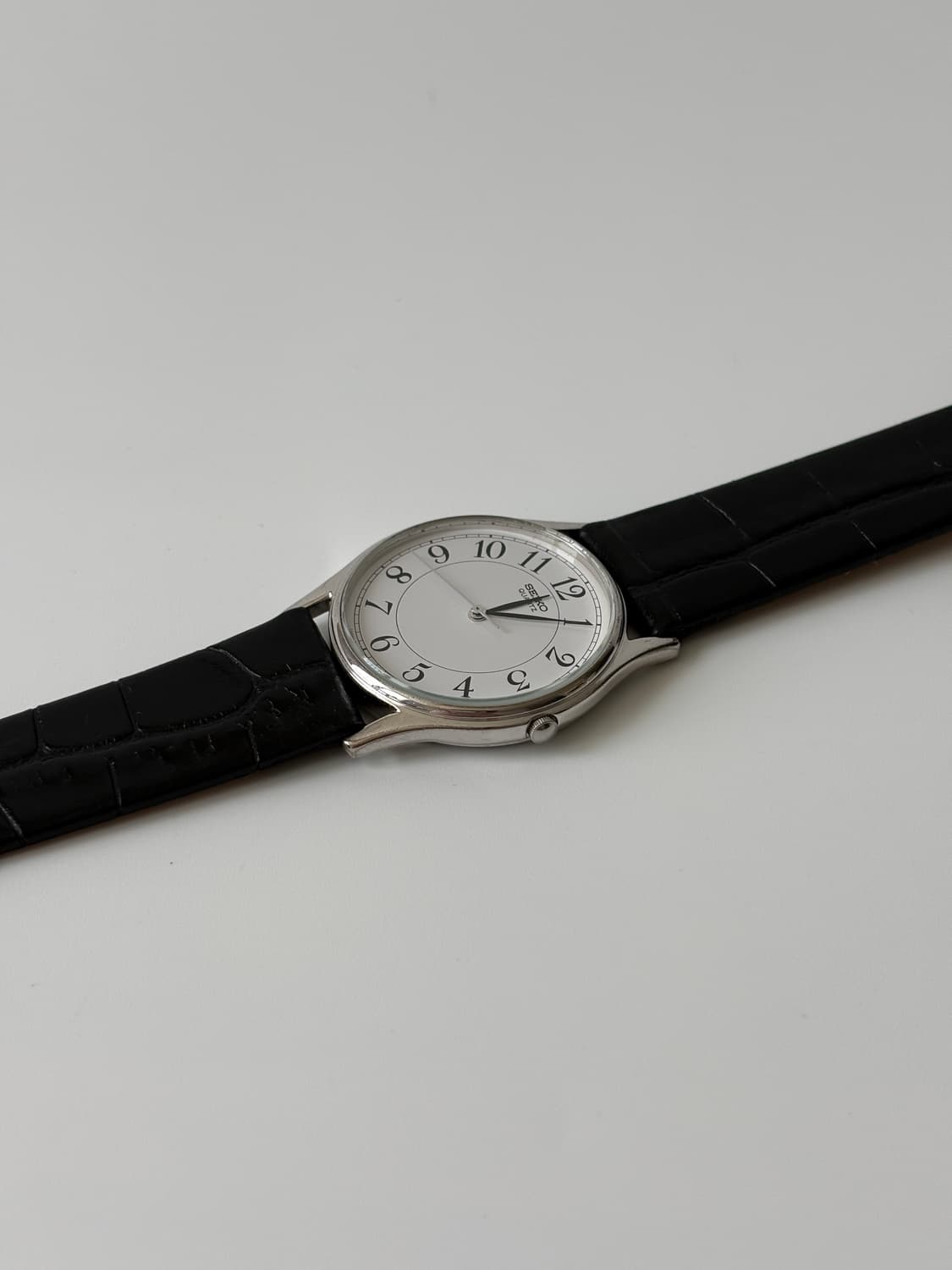 세이코 1980년대 아라빅 인덱스 실버 쿼츠 남성  상품이미지3