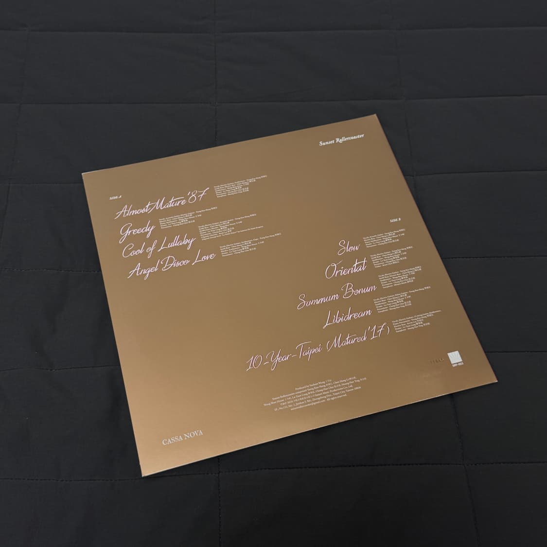 선셋 롤러코스터 CASSA NOVA LP 바이닐 버건디 에디션 새상품 상품이미지2