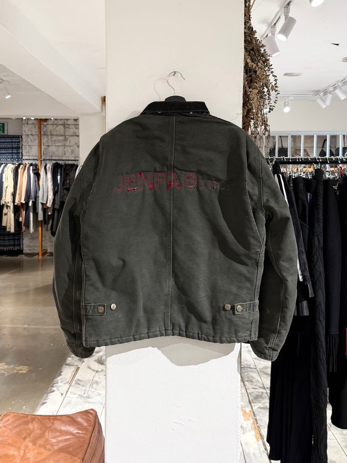 칼하트 모스 그린 J22 덕 디트로이트 자켓 상품이미지6