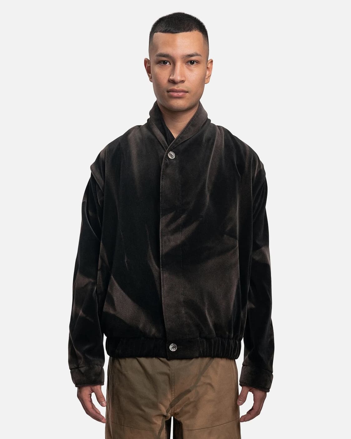 [M] 22AW 지용킴 숄카라 벨벳 봄버 상품이미지1