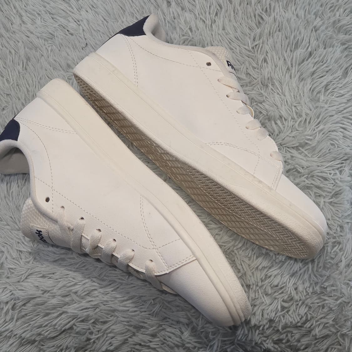 3w-18:리복 클래식 로우 화이트 네이비 265cm-거의새거 상품이미지6