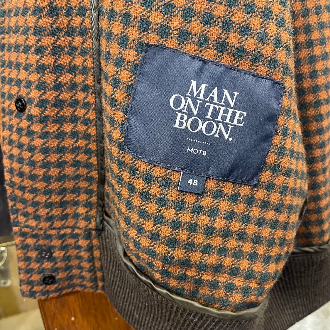 맨온더분 체크 블루종 상품이미지5