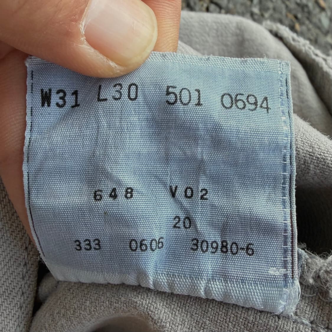 00s 리바이스 501 라이트 그레이 워싱 데님 (32)   상품이미지10