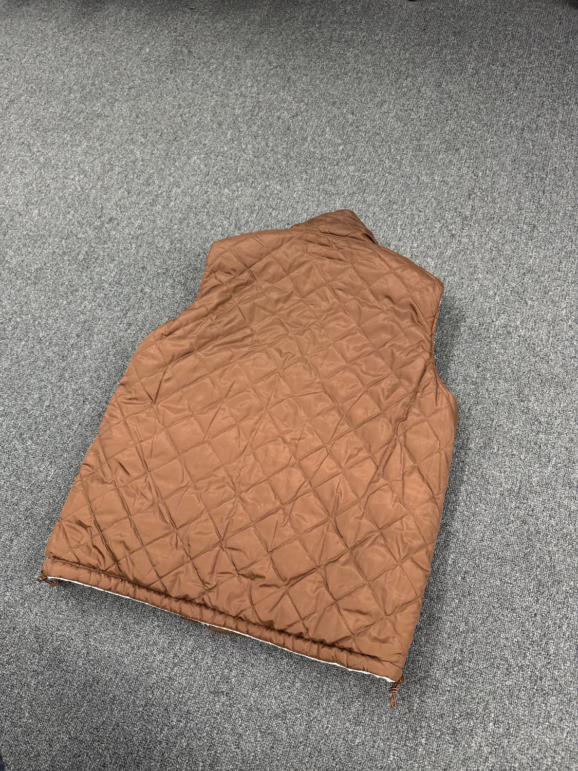 아디다스 빈티지 리버시블 브라운 퀄팅 패딩조끼 상품이미지3