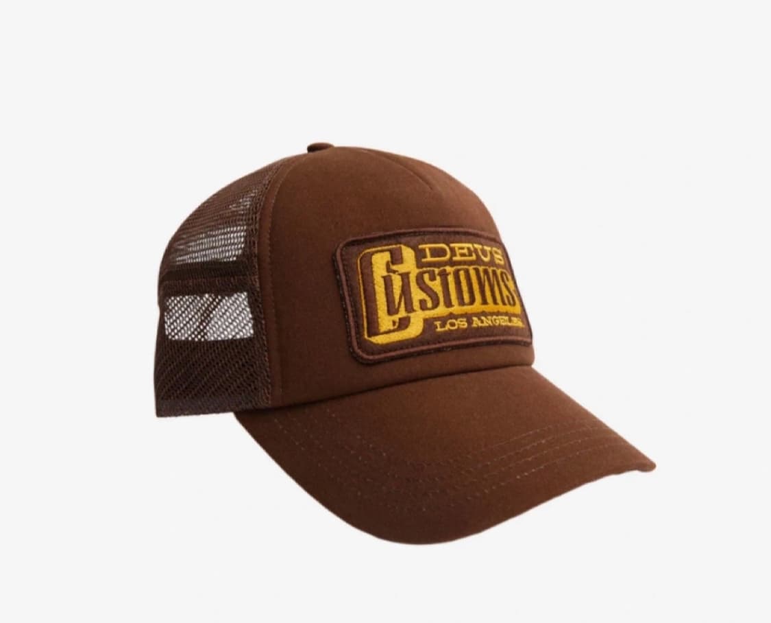 데우스 볼캡 엑스마키나 스트라이프 트러커 브라운 상품이미지1