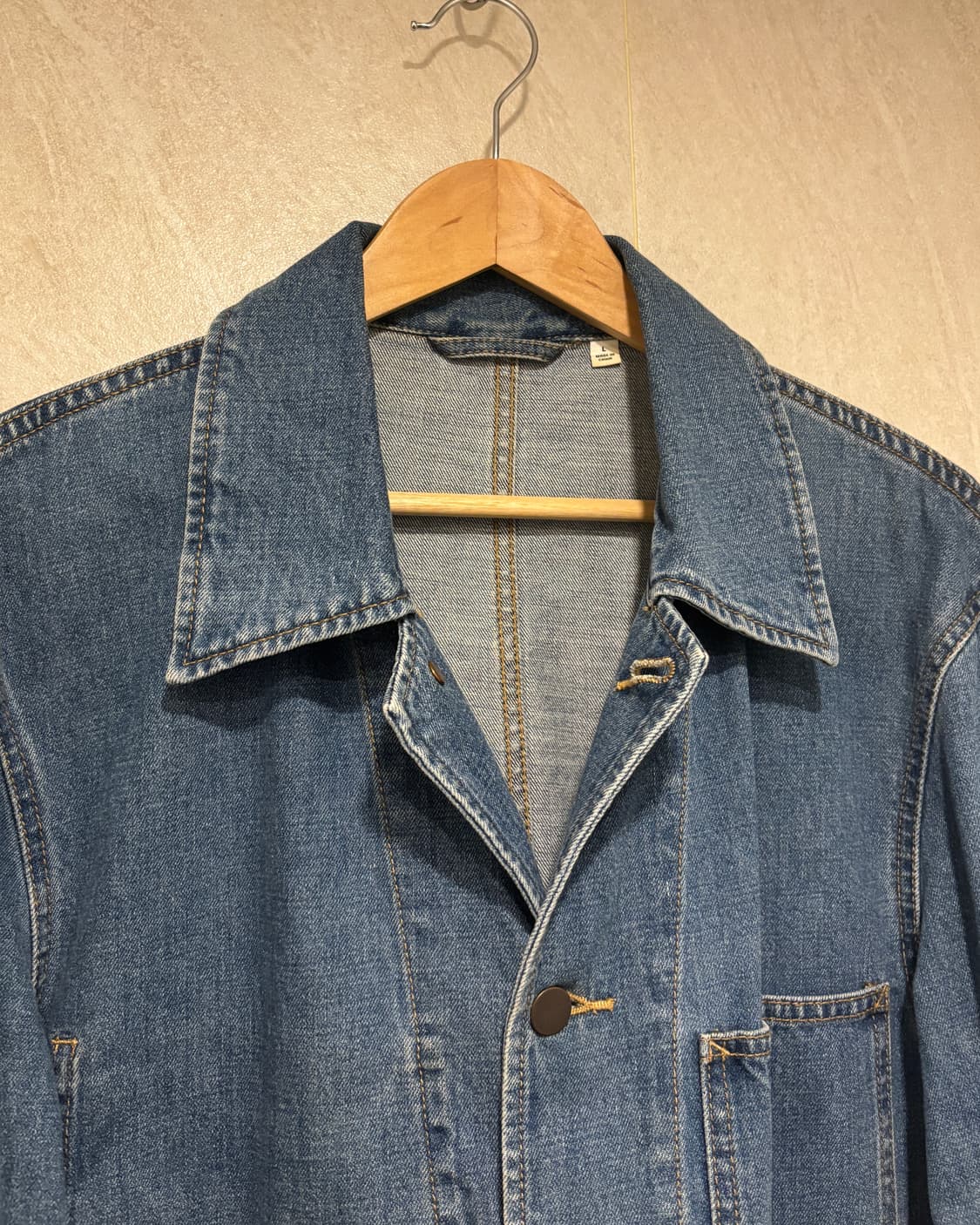 (L) 유니클로 U 데님 커버올 워크 자켓 상품이미지5