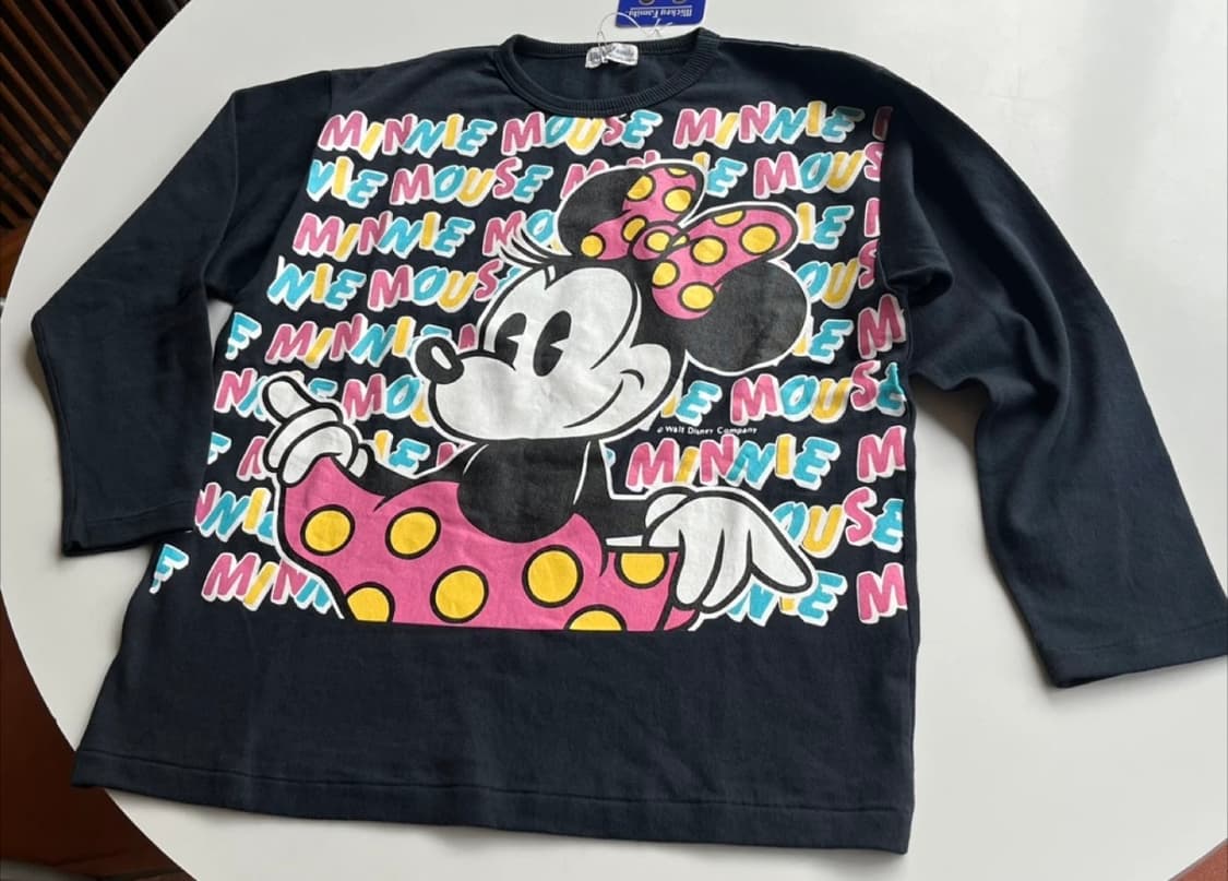빈티지 디즈니 미니마우스 라운드 셔츠 (새제품) 상품이미지6