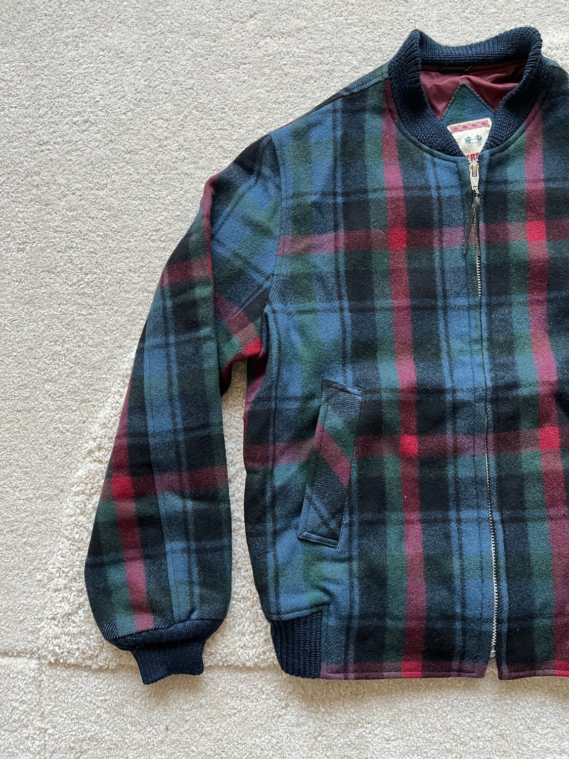 90s 맥그리거 타탄 체크 울 봄버 자켓 (95-100) 상품이미지6