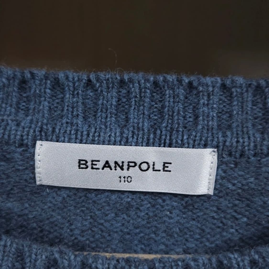 110)BEANPOLE 빈폴 울 니트 스웨터 블루그레이 상품이미지6