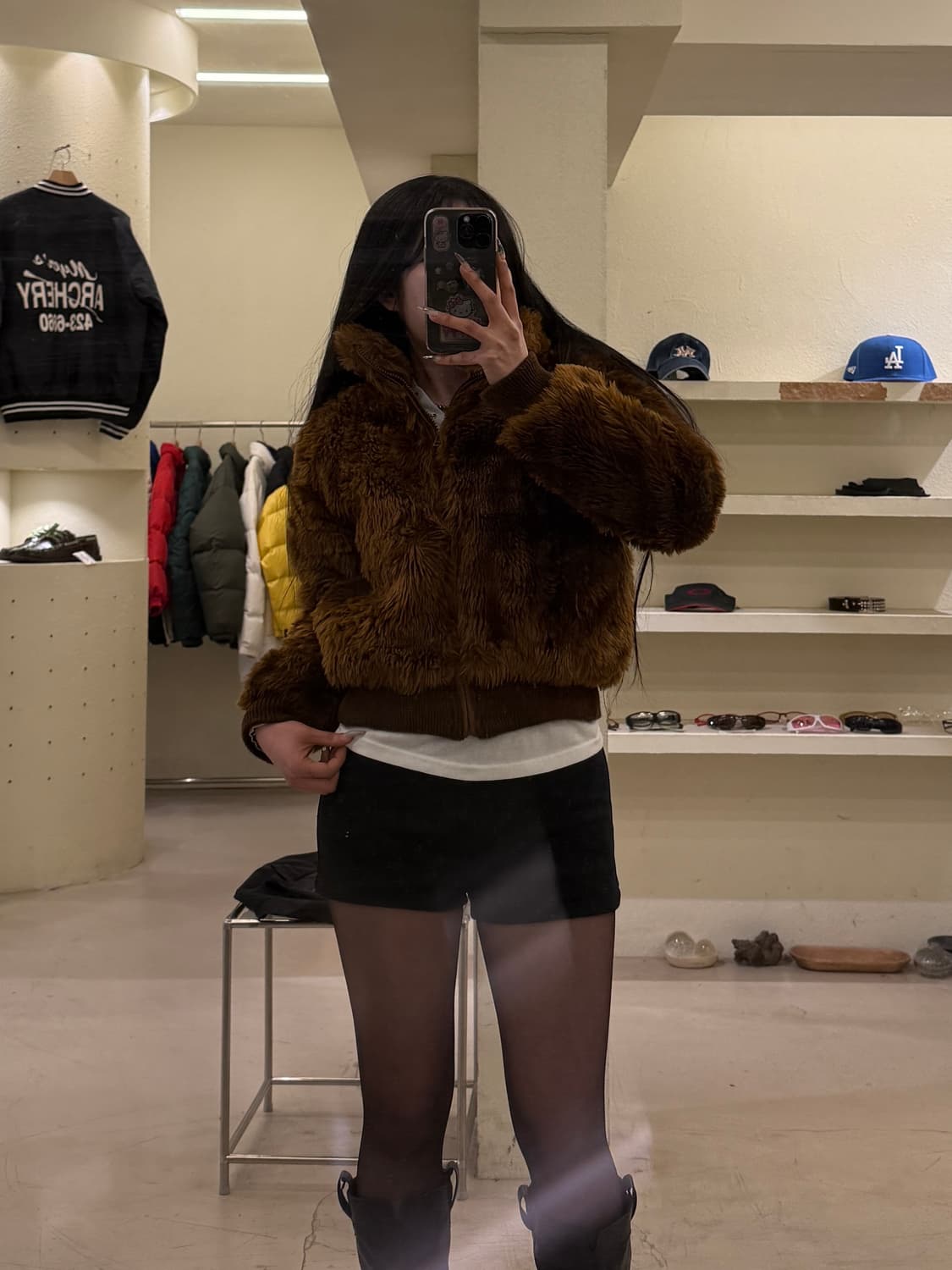 스위트디그리즈 브라운 퍼 집업 자켓 U899 상품이미지1