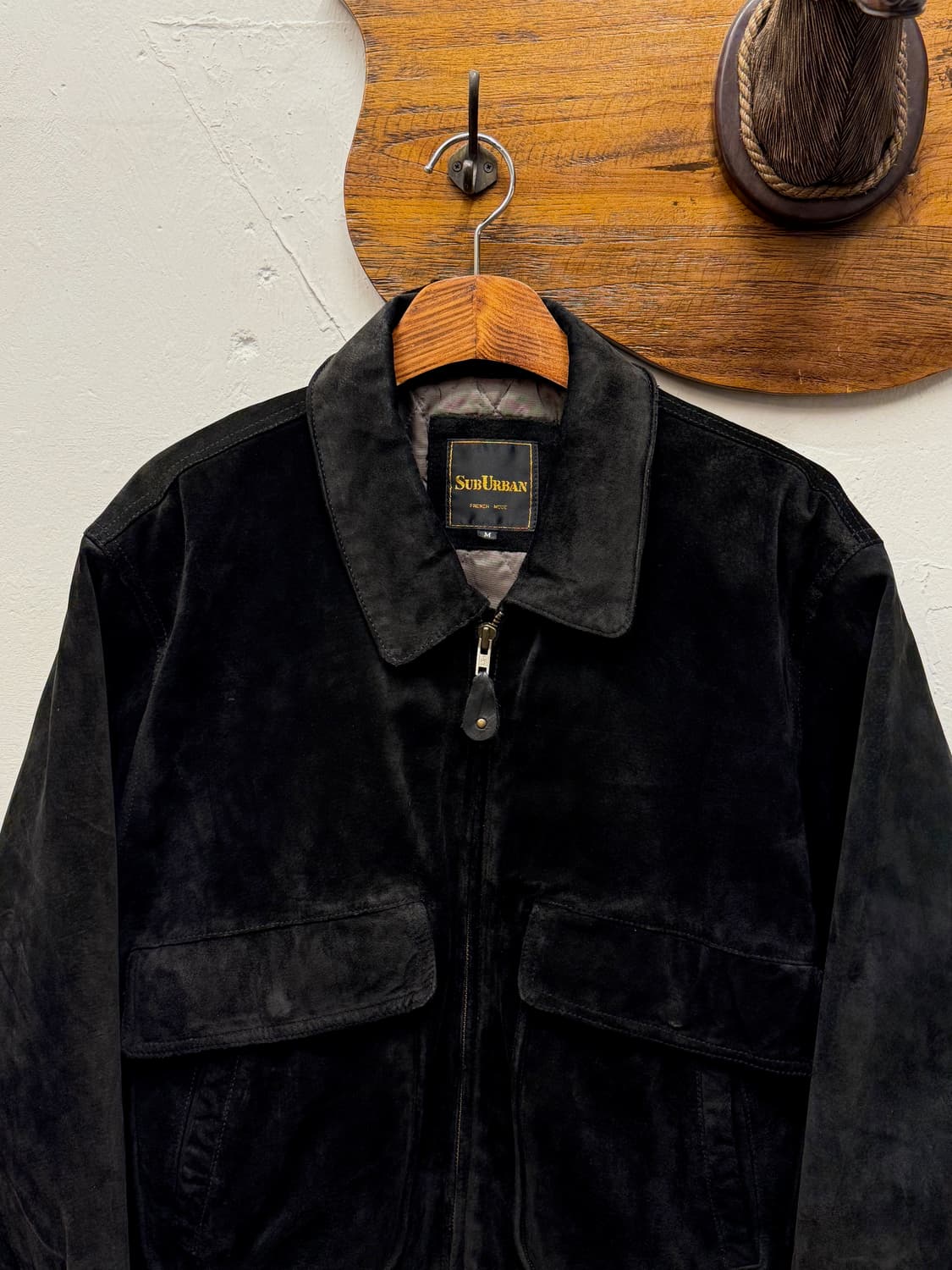 SubUrban Leather Suede Bomber Jacket 상품이미지2