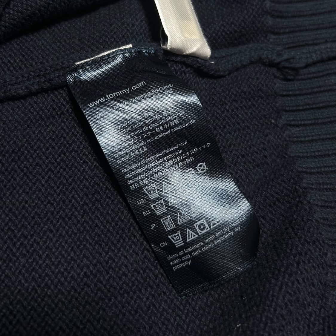 [M] Tommy 타미힐피거 네이비 코튼 집업 니트 상품이미지5