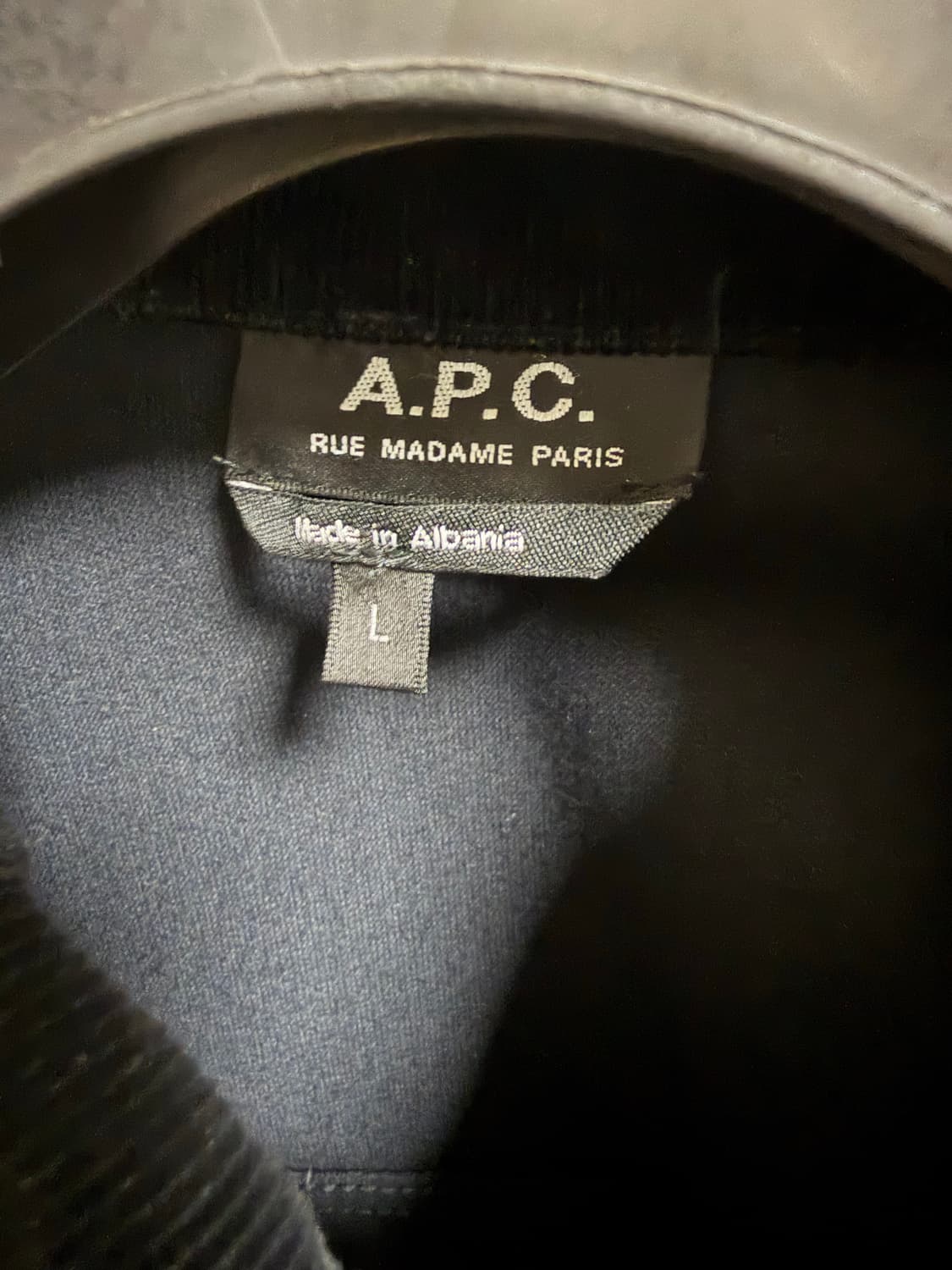 A.P.C 아페쎄 크롭 코듀로이 트러커 자켓 블랙 L 상품이미지3