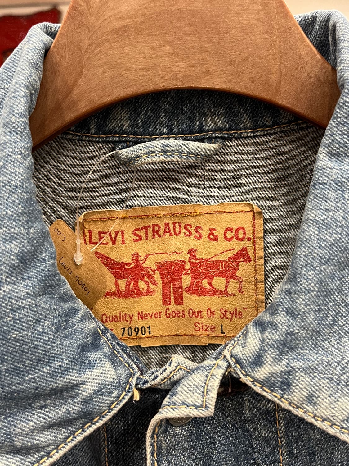 00s Levis 리바이스 70901 Type1 타입원 데님 트러커 자켓 상품이미지9