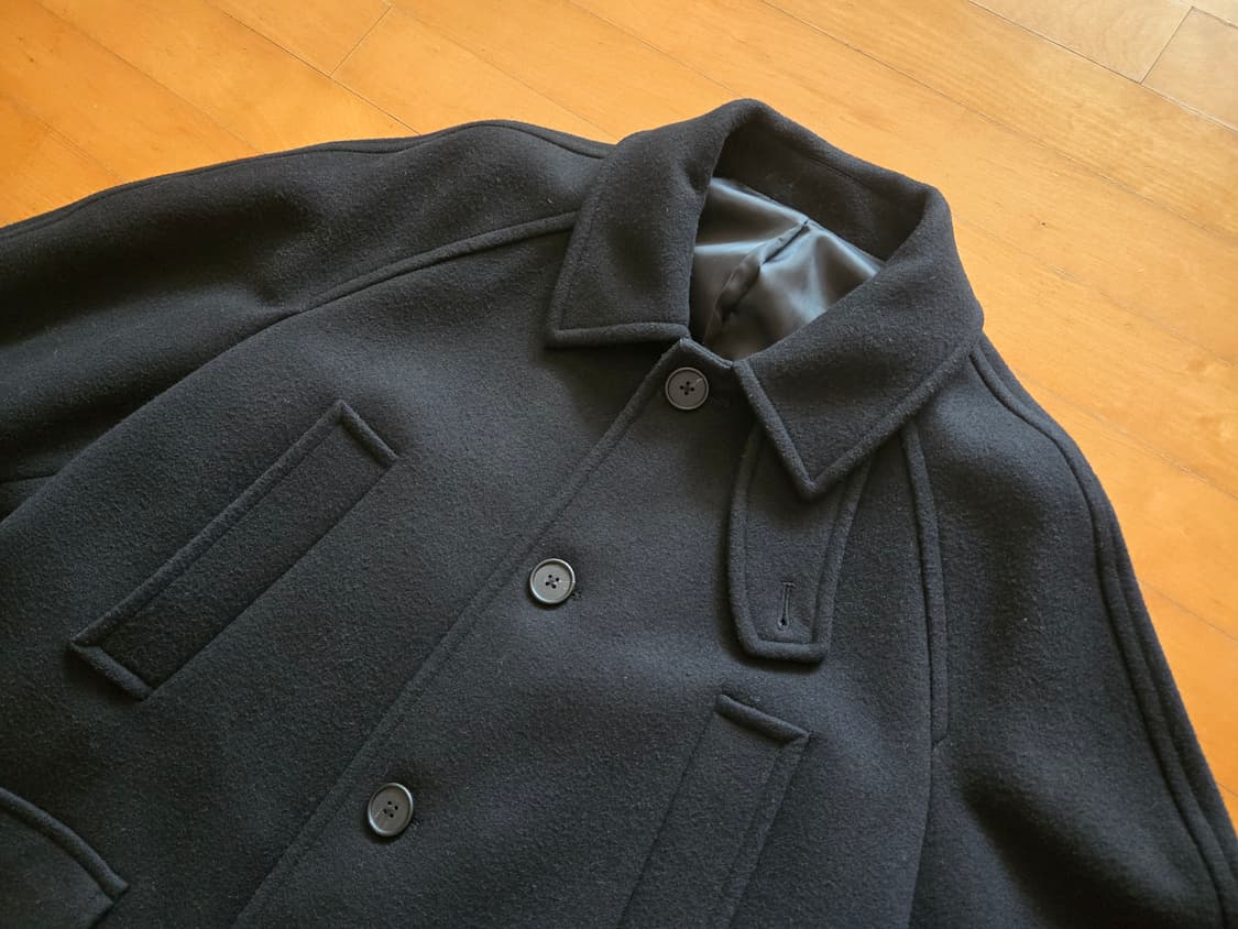 무탠다드X깡스타일리스트 캐시미어 블렌드 맥시 발마칸 코트 [블랙 / M] 상품이미지1